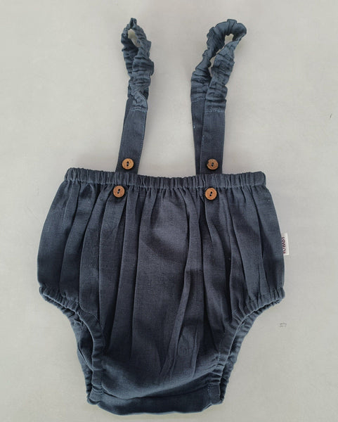 Dark-Grey Color Suspender Shorts-Style Diaper Cover short Yo Baby India 