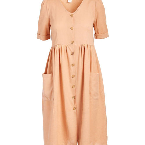 Dusty Pink Fit & Flare Dress