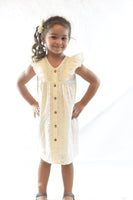 Embroidered Ivory Flutter Sleeve Dress Dress Yo Baby Wholesale 