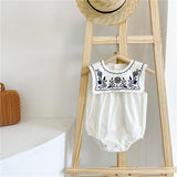 Embroidered Sailor Sleeveless Romper Dress Yo Baby Wholesale 