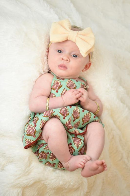 Floral & Lace Dress & Diaper Cover Set Dress Yo Baby Wholesale 