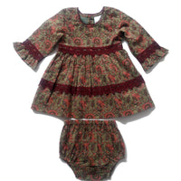 Floral Lace Shift Dress & Diaper Cover 2-pc. Set Yo Baby Wholesale 