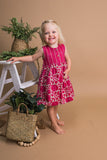 Floral Shift Dress With Drawstring Detail & Diaper Cover Set dress & diaper cover Yo Baby India 