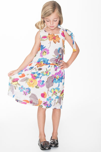 Floral Tie-Dress Dress Yo Baby Wholesale 