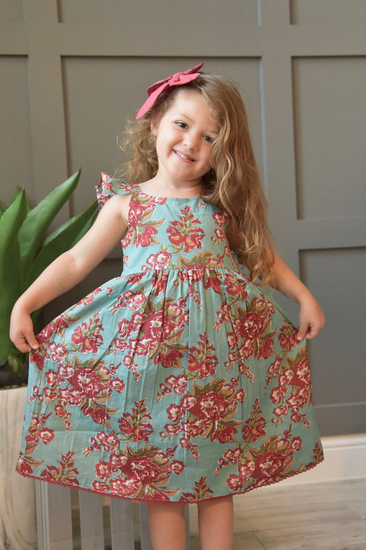 Flutter Sleeves Flora Lace Dress Dress Yo Baby Wholesale 