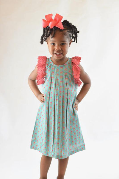 Fuchsia & Blue Shift Dress Dress Yo Baby Wholesale 