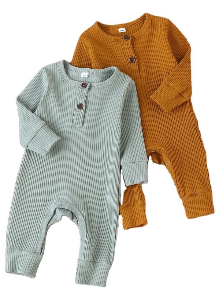 Full Sleeves Ribbed Romper- Unisex Yo Baby India 