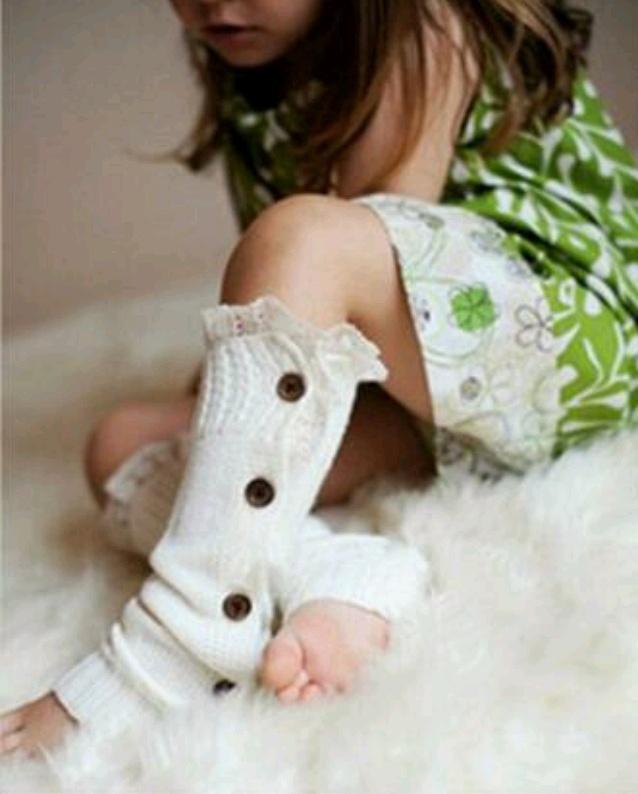 Girls Laced Knitted Wool Leg Warmers Socks Yo Baby Wholesale 