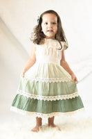 Green Ombré Off-Shoulder Lace Tier Dress 2-pc. set Yo Baby Wholesale 