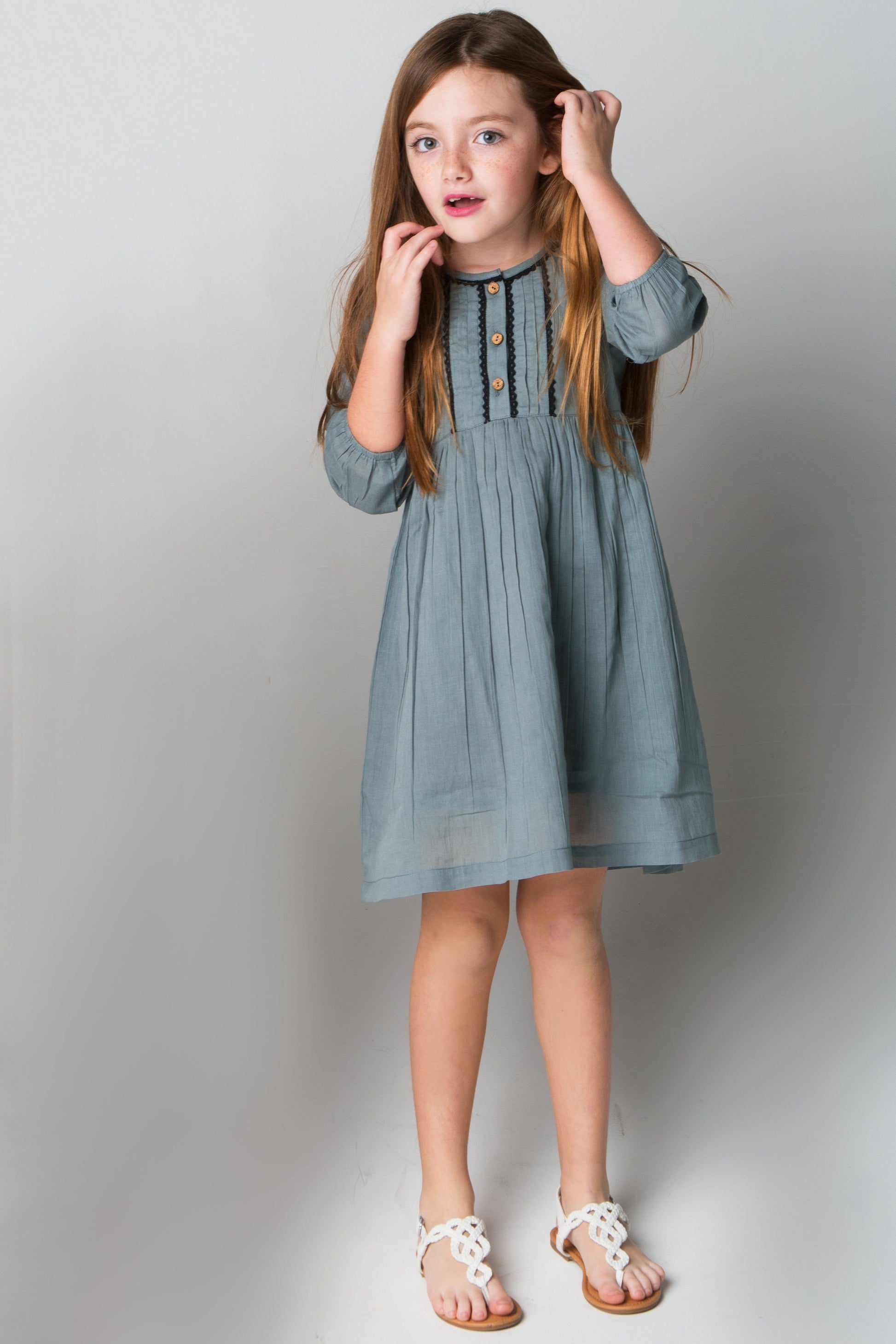 Grey Lace Detail Dress Dress Yo Baby Wholesale 