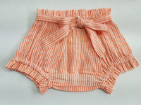 Grey, Mustard, Peach Stripes Print Infant Baby Shorts (3PC SET) 3 Piece Shorts Set Yo Baby Wholesale 