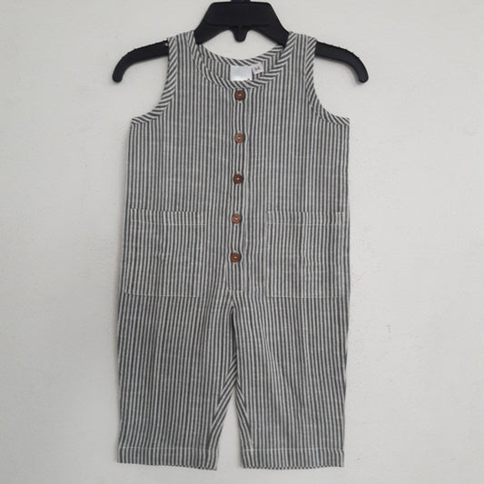 Grey Striped Infant Romper Dress Yo Baby Wholesale 