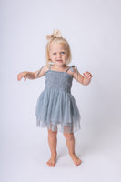Grey Tulle Infant Ruffle Romper Dress Yo Baby India 