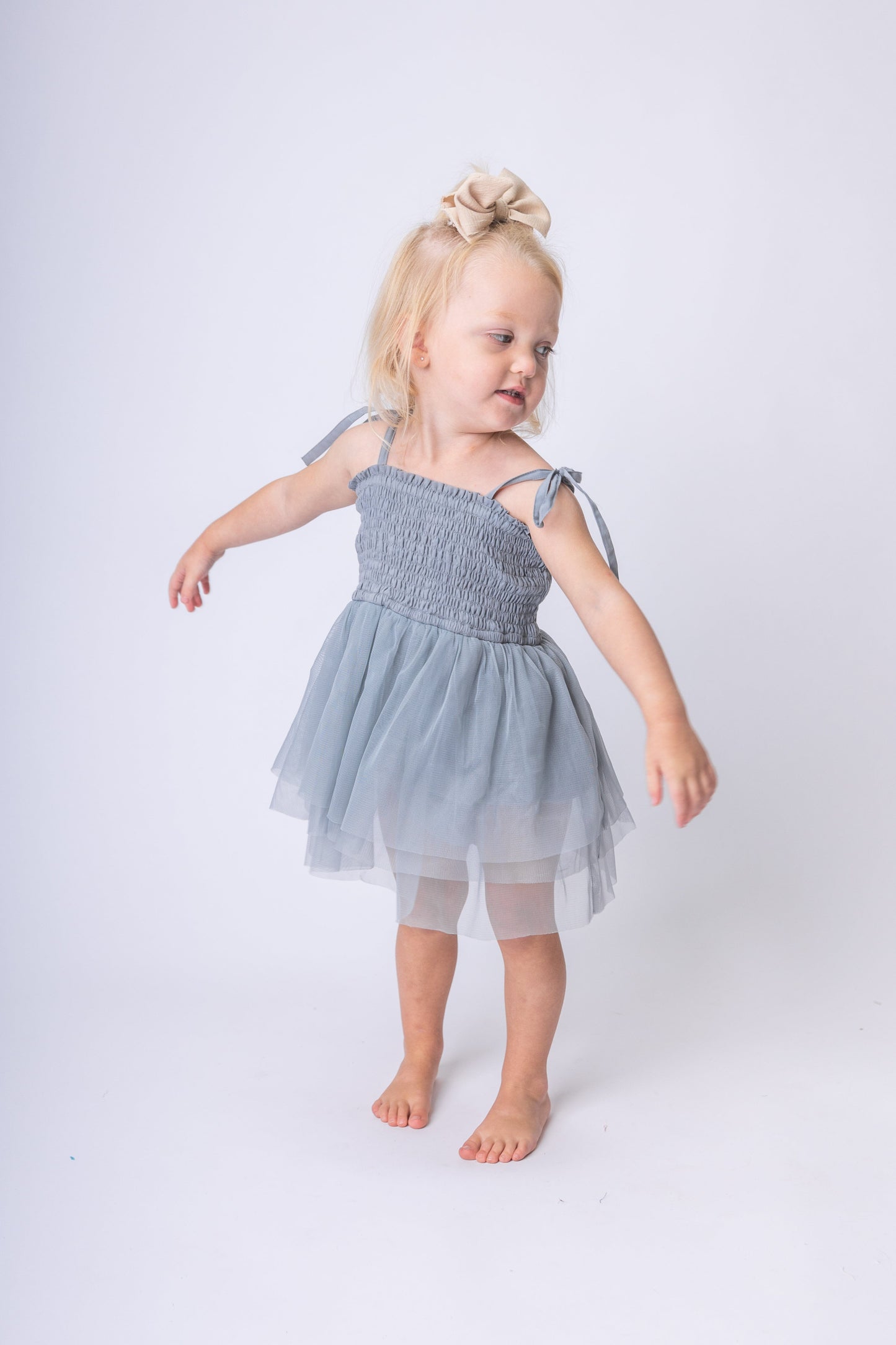 Grey Tulle Infant Ruffle Romper Dress Yo Baby India 