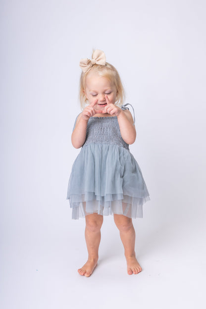 Grey Tulle Infant Ruffle Romper Dress Yo Baby India 