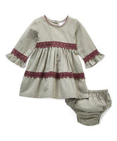Grey With Burgundy Lace Detail Swing Dress Dress Yo Baby Wholesale 