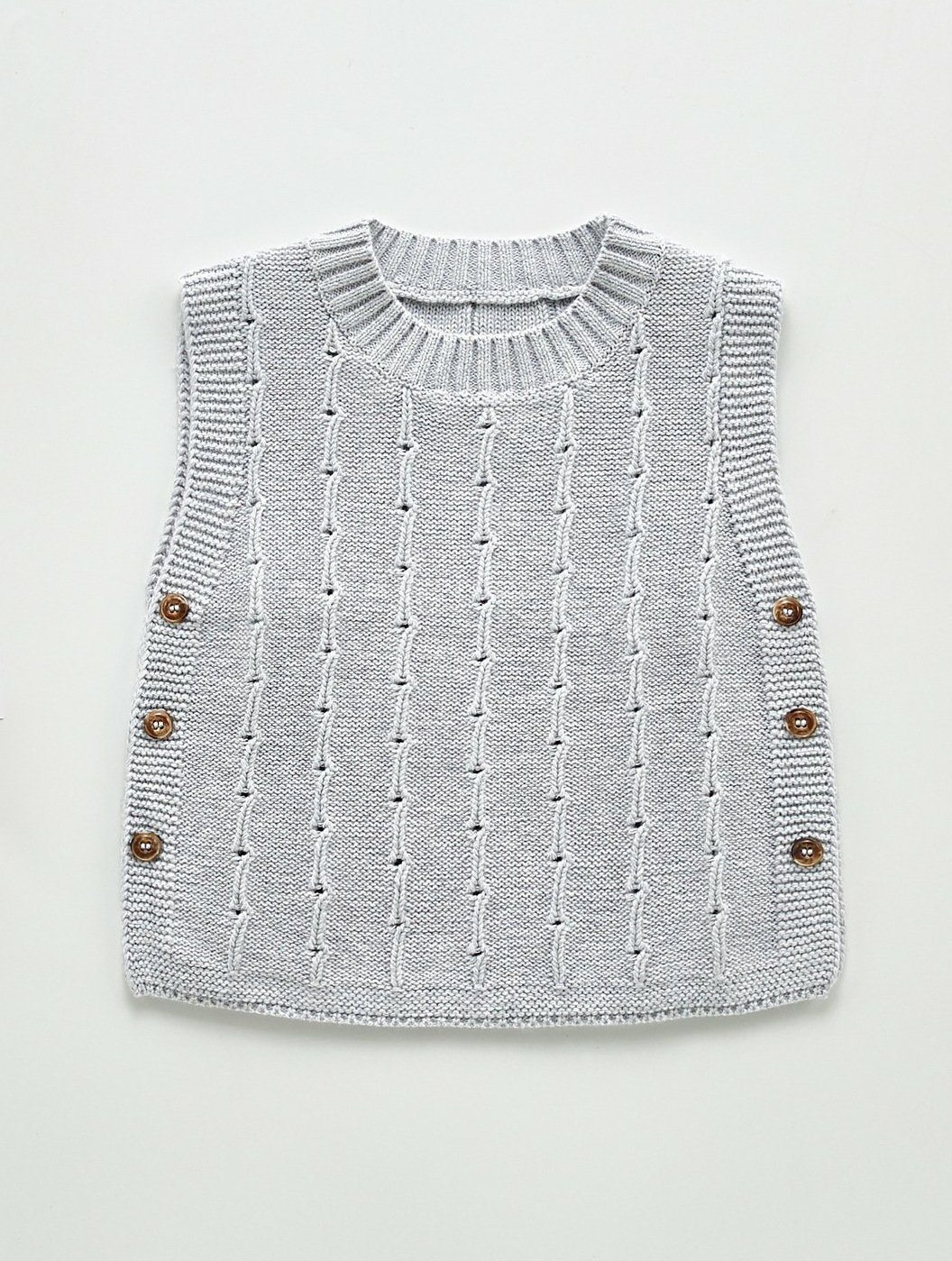 Infant Knitted Sweater Vest - Unisex Yo Baby India 