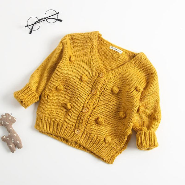 Infant Pom-Pom Sweater - Girls romper Yo Baby India 