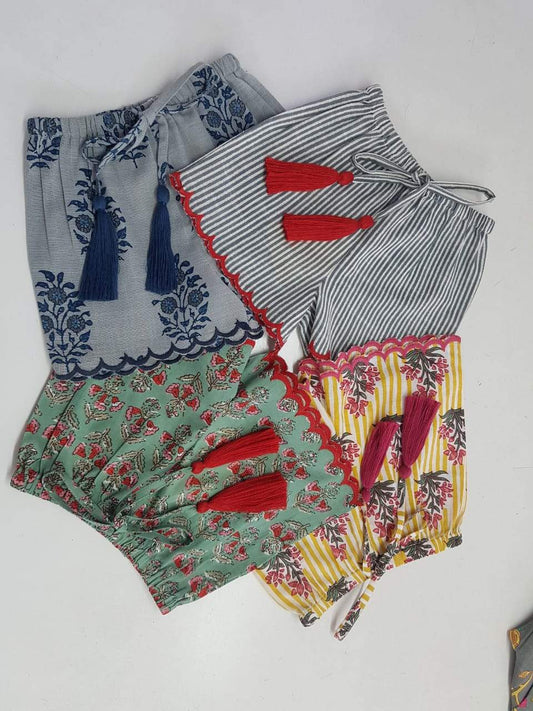 Infant Scalloped Drawstring Shorts 3 Piece Shorts Set Yo Baby Wholesale 