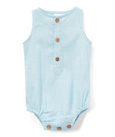 Infant Sleeveless Romper - Sky Blue Dress Yo Baby Wholesale 