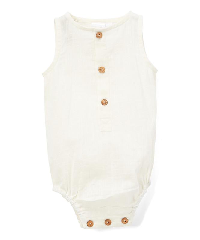 Infant Sleeveless Romper - Unisex romper Yo Baby Wholesale 