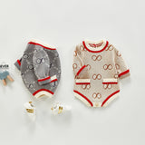 Infinity Print Infant Sweater Romper - Unisex Yo Baby India 