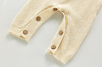 Ivory Cable Knit Sweater-Romper - Unisex Dress Yo Baby Wholesale 