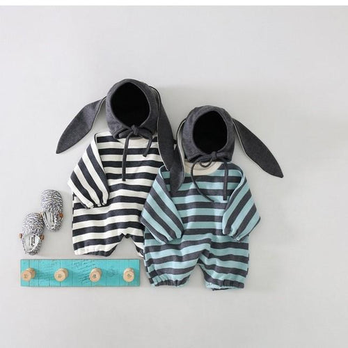 Knit Romper & Bunny Hat Set - Unisex