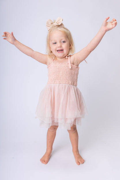 Light Pink Tulle Solid Color Infant Ruffle Romper Dress Yo Baby India 
