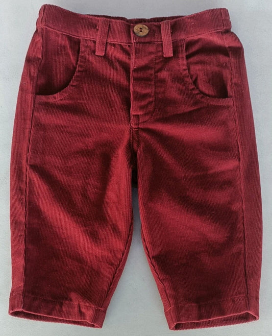 Maroon Corduroy Solid Color Boys Pants Boys Yo Baby India 
