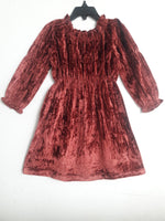 Maroon Velvet Shimmer Dress Dress Yo Baby Wholesale 