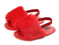 Mock Fur Sandals - Red Yo Baby Wholesale 