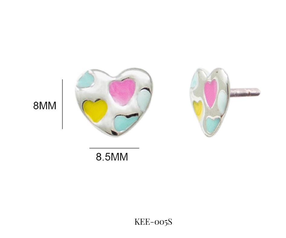 Multi-Colour Heart Earrings Yo Baby India 