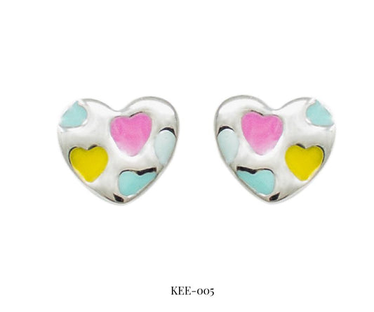 Multi-Colour Heart Earrings Yo Baby India 