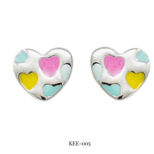 Multi-Colour Heart Earrings