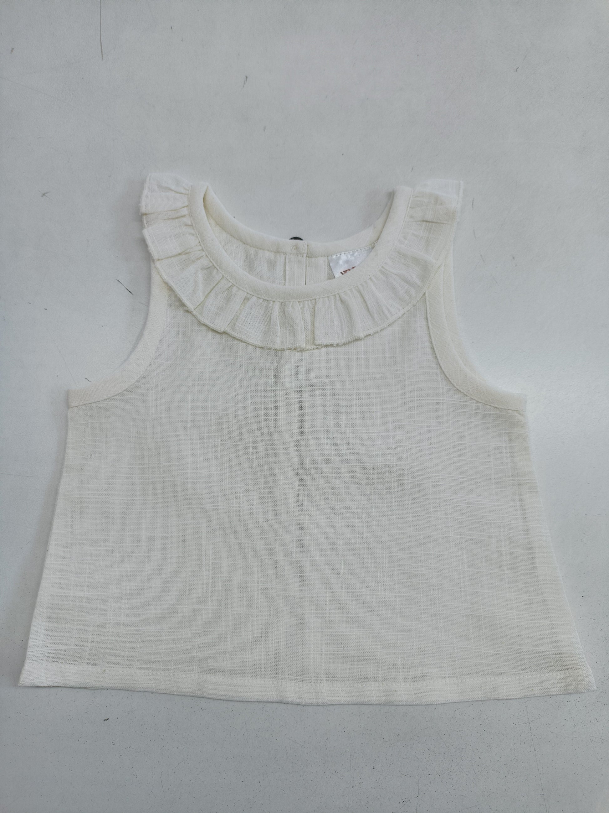 Neck Ruffle Ivory Top TOP Yo Baby Wholesale 