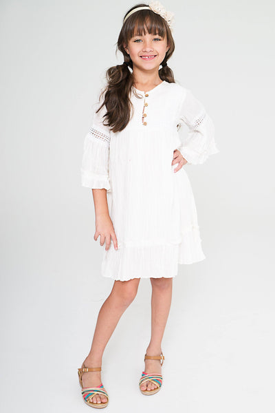 Off-white Lace Detail Dress Dress Yo Baby Wholesale 