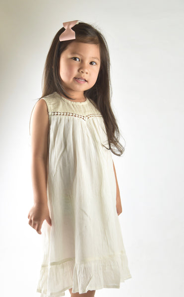 Off-white Lace Detail Dress Dress Yo Baby Wholesale 