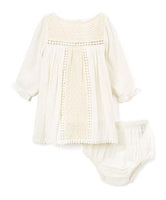 Off White Lace Detail Infant Dress Dress Yo Baby Wholesale 
