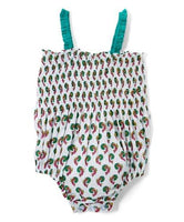 Onesie with Green Elastic Strap Detail Dress Yo Baby Wholesale 