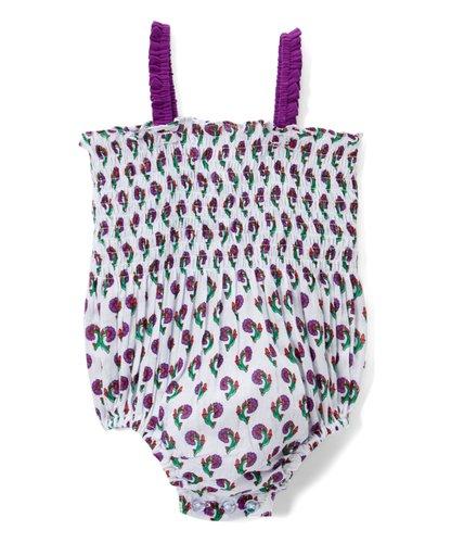Onesie with Purple Elastic Strap Detail Dress Yo Baby Wholesale 