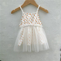 Orange Polka Dots Tulle Party Dress Dress Yo Baby Wholesale 