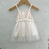 Orange Polka Dots Tulle Party Dress Dress Yo Baby Wholesale 