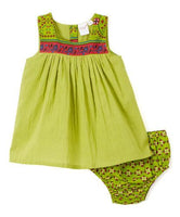 Parrot Green Infant Shift Dress Dress Yo Baby Wholesale 