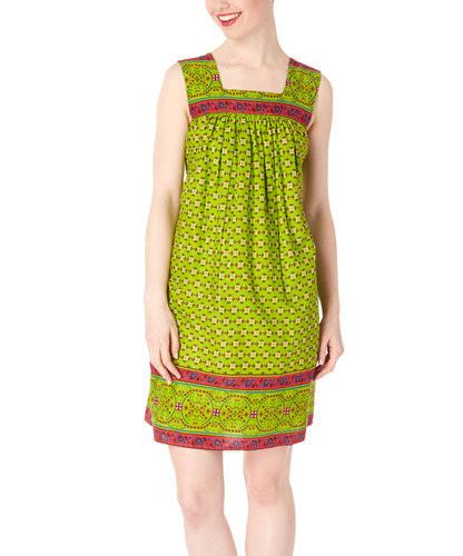 Parrot Green Shift Dress