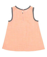 Peach Shift Infant Dress With Polka Dot Piping Dress Yo Baby Wholesale 