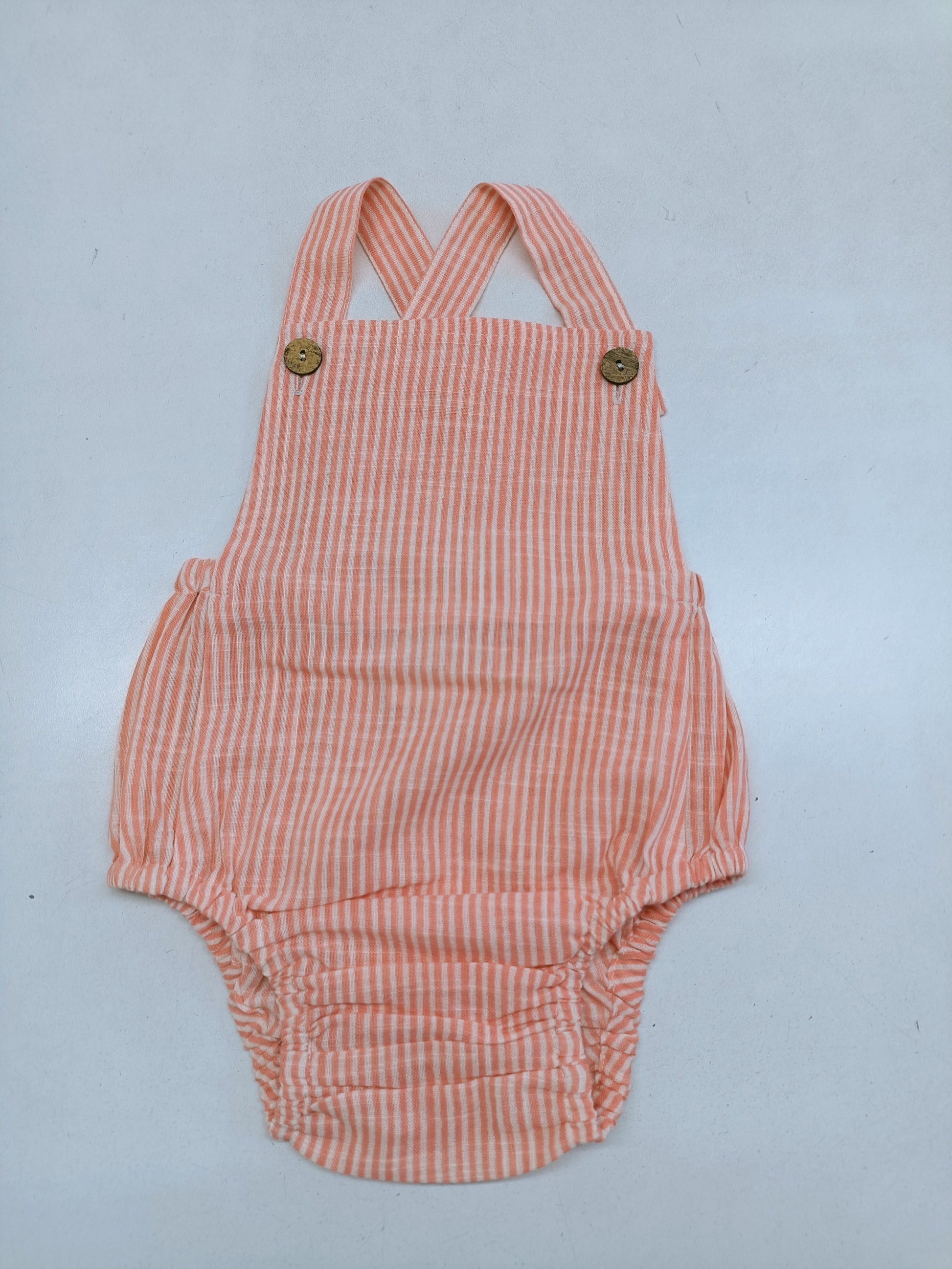 Peach Stripes Print Romper romper Yo Baby Wholesale 