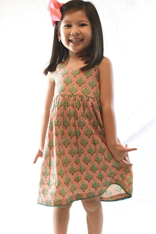 Pink Floral Summer Dress With Lace Dress Yo Baby Wholesale 