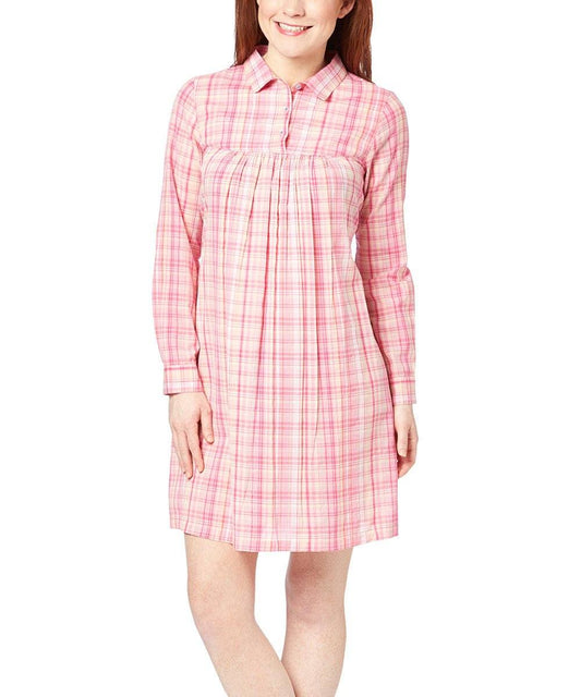Pink Plaid Dress Shirt-Dress Yo Baby Wholesale