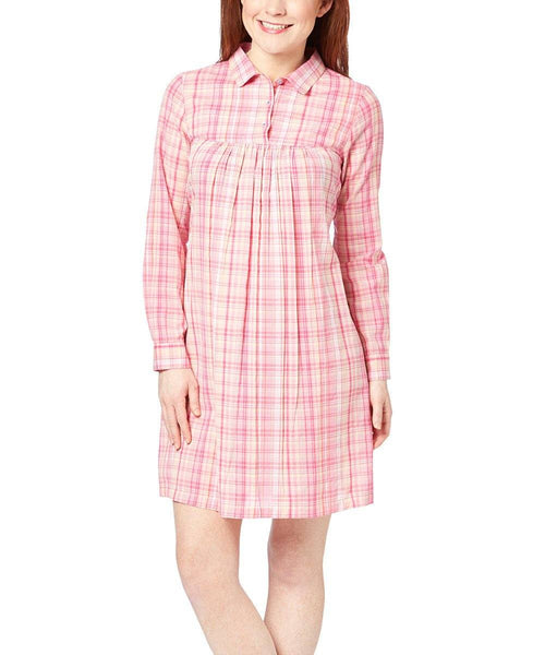 Pink Plaid Dress Shirt-Dress Yo Baby Wholesale 